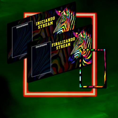 Psicodelic Zebra Pack - Pack de Escenas Básico para Streaming